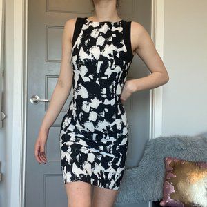 Black & White Printed Dress